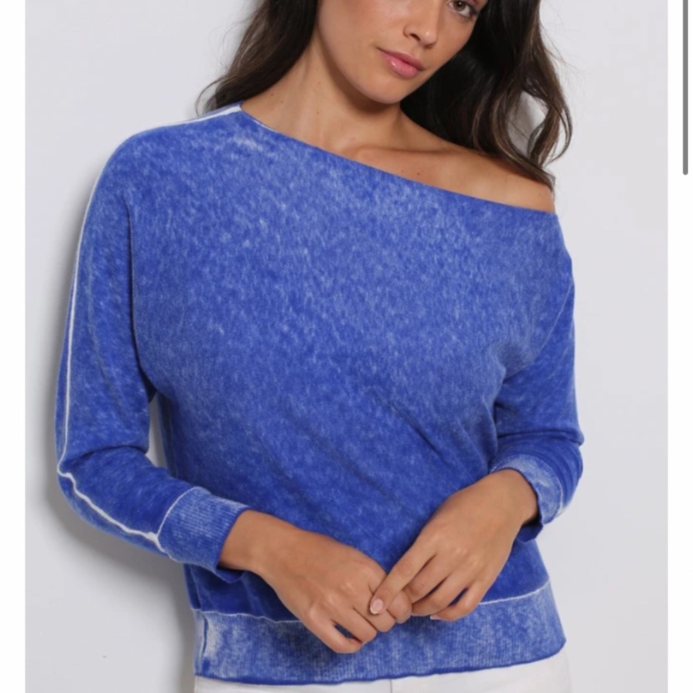 Minnie Rose off the shoulder sweater